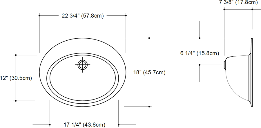 best deep recessed oval bowl style