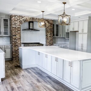 white kitchen countertop