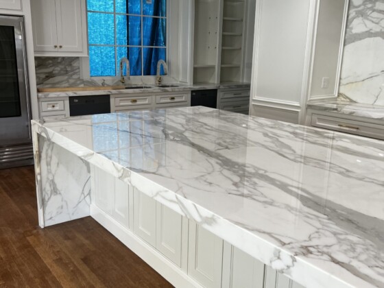 white kitchen countertop