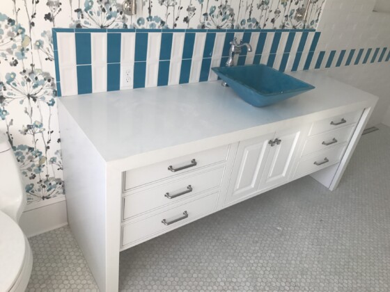 white kitchen countertop