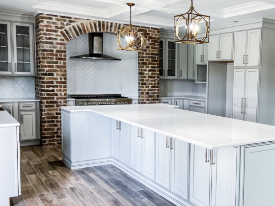 kitchen countertop with white