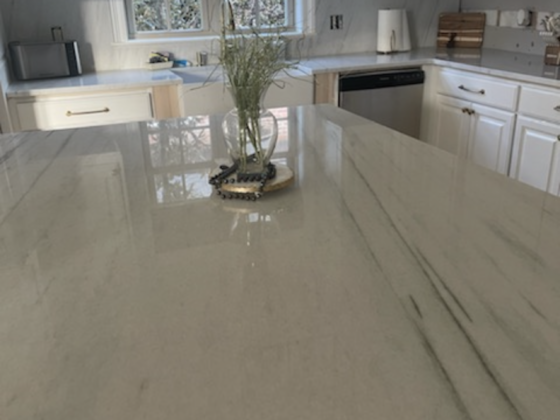 wide kitchen countertop